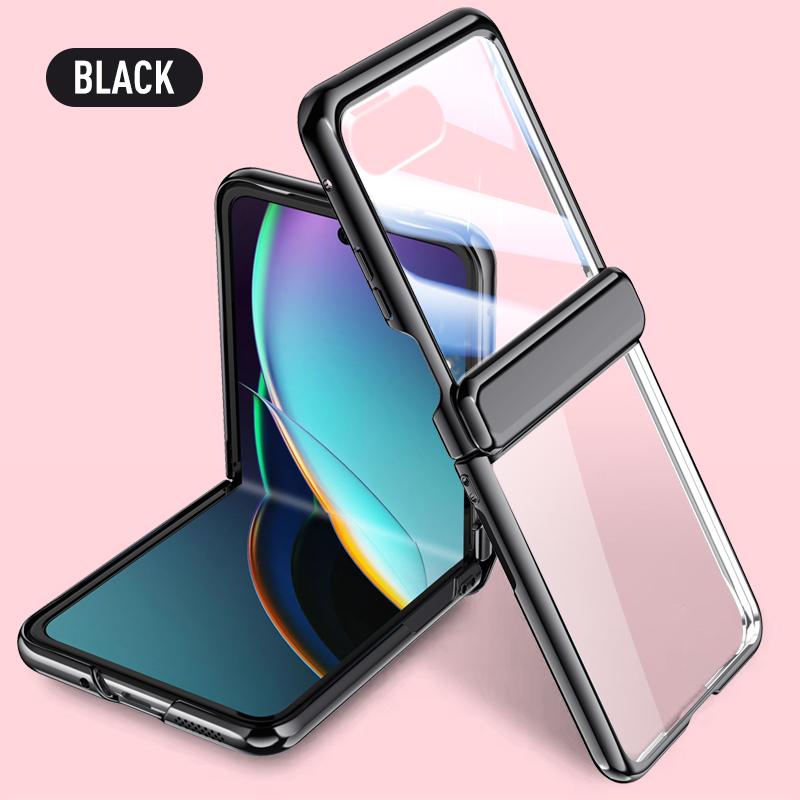 Для MOTO Razr 40 Ultra Покрытый шарнирный автоматический пружинный 360° Полная защита от падений с закаленным стеклом Передняя пленка Чехол для телефона