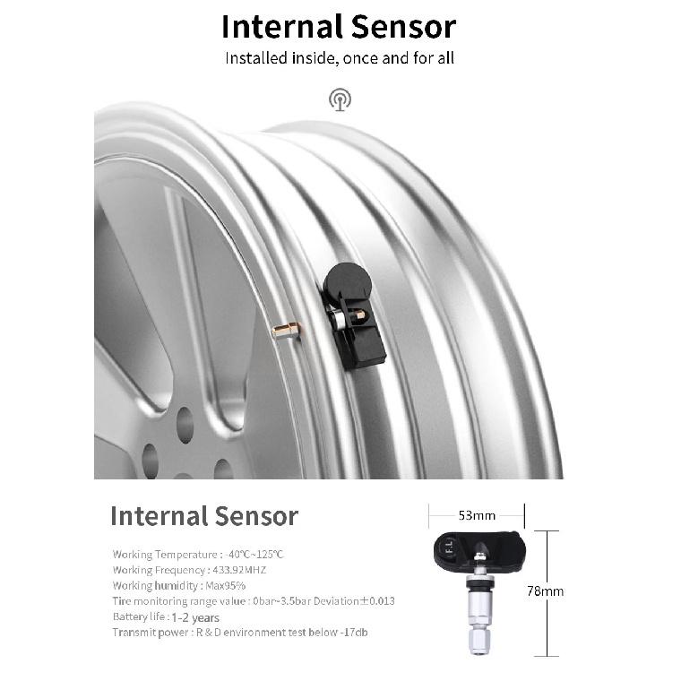 Умная USB-зажигалка TPMS Система контроля давления в шинах автомобиля 4 датчика Дисплей Давление в шинах Температура Предупреждение