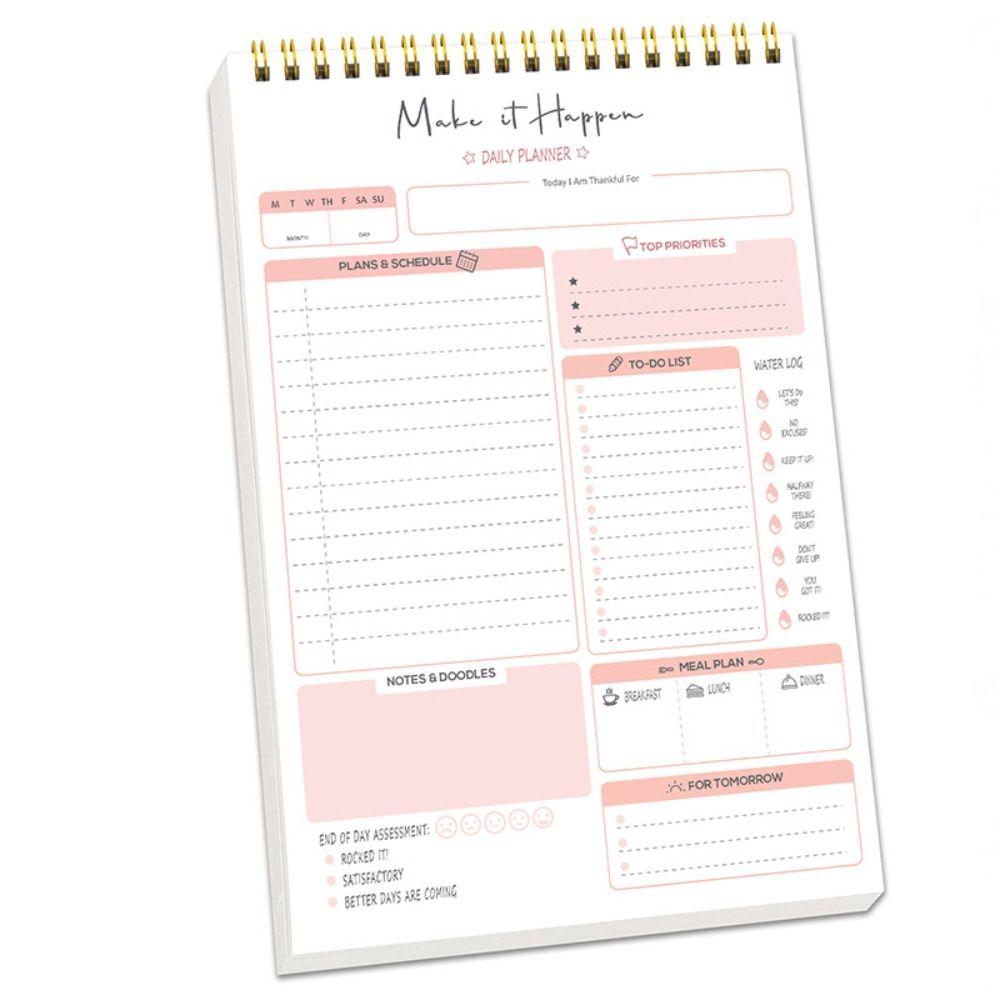 Portable To Do List Notepad Easy Tear-off A5 Agenda Planner Schedule Writing Pads Office Supplies