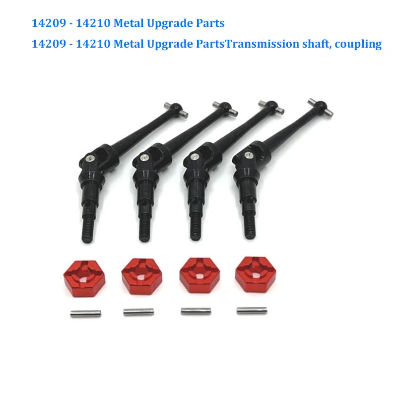 14210 14209 Mjx  Rc Car Hyper Go 1/14 Upgrade Parts Metal Steering Front and For Cup Rear Wheel Seat CNC Aluminum Accessories