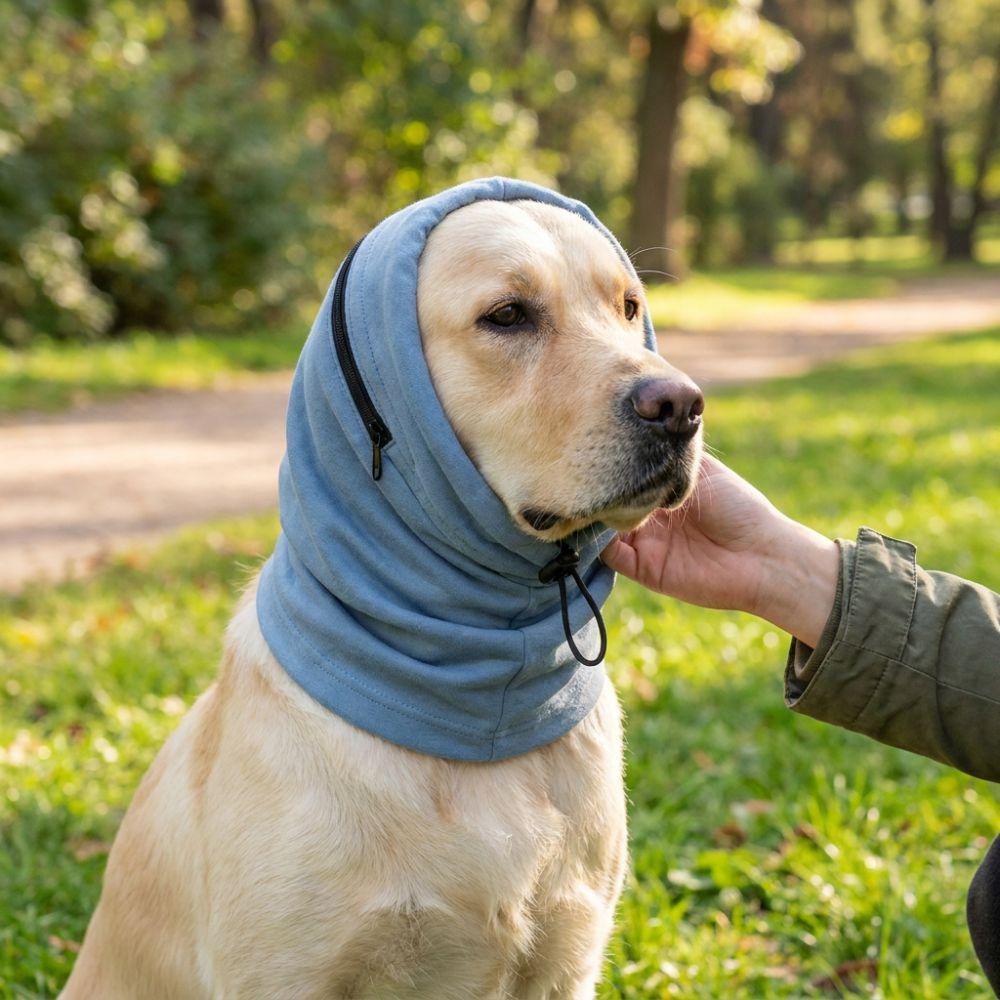 Adjustable Dog Calming Earmuffs Anti-fright Pet Neck Scarf Dog Soothing Headgear  Keep Warm