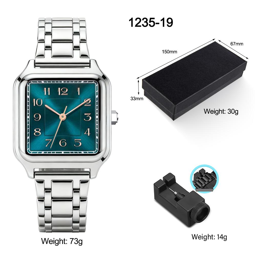High end Business Men's Watch Stainless Steel Alloy Square Watch Fashion Sports Waterproof Men's Watch