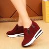 Women's Inner Heightening Women's Shoes Medium Heel Spring and Autumn Foot Cover Polyurethane Single Shoes Lazy Shoes