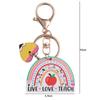 English Letter Teacher's Day Keychain Wooden Teacher Education Pendant  Thanksgiving Gift