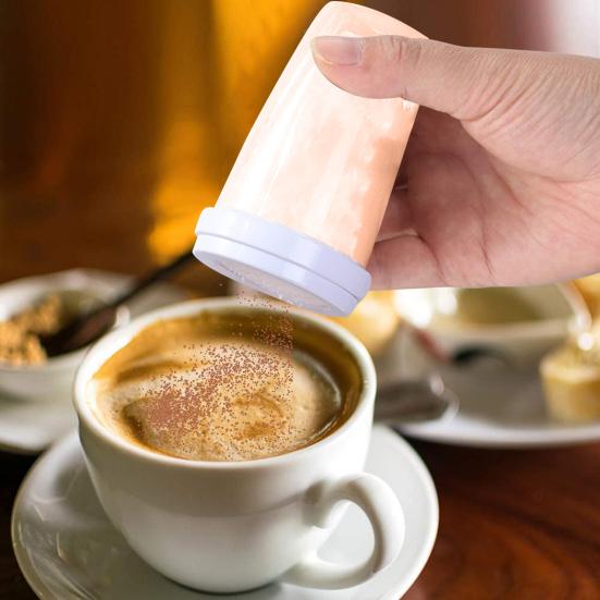 1/2/3Pcs Baking Powder Sugar Shaker with Lid Dust-proof Moisture-proof Flour Pepper Sifter Dredge Cinnamon Powder Cocoa Flour Plastic Shaker