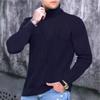 Autumn and Winter Men's Solid Color Turtleneck Sweater Fashionable Twist Twist Pullover Warm Primer Knitted Sweater