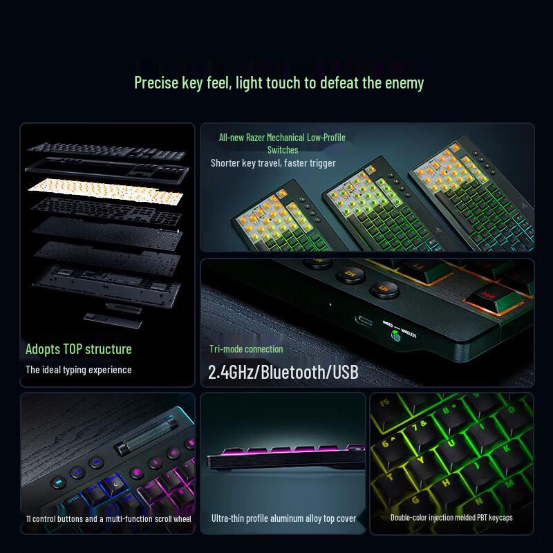Механическая игровая клавиатура Razer BlackWidow V4 Low Profile с тремя режимами