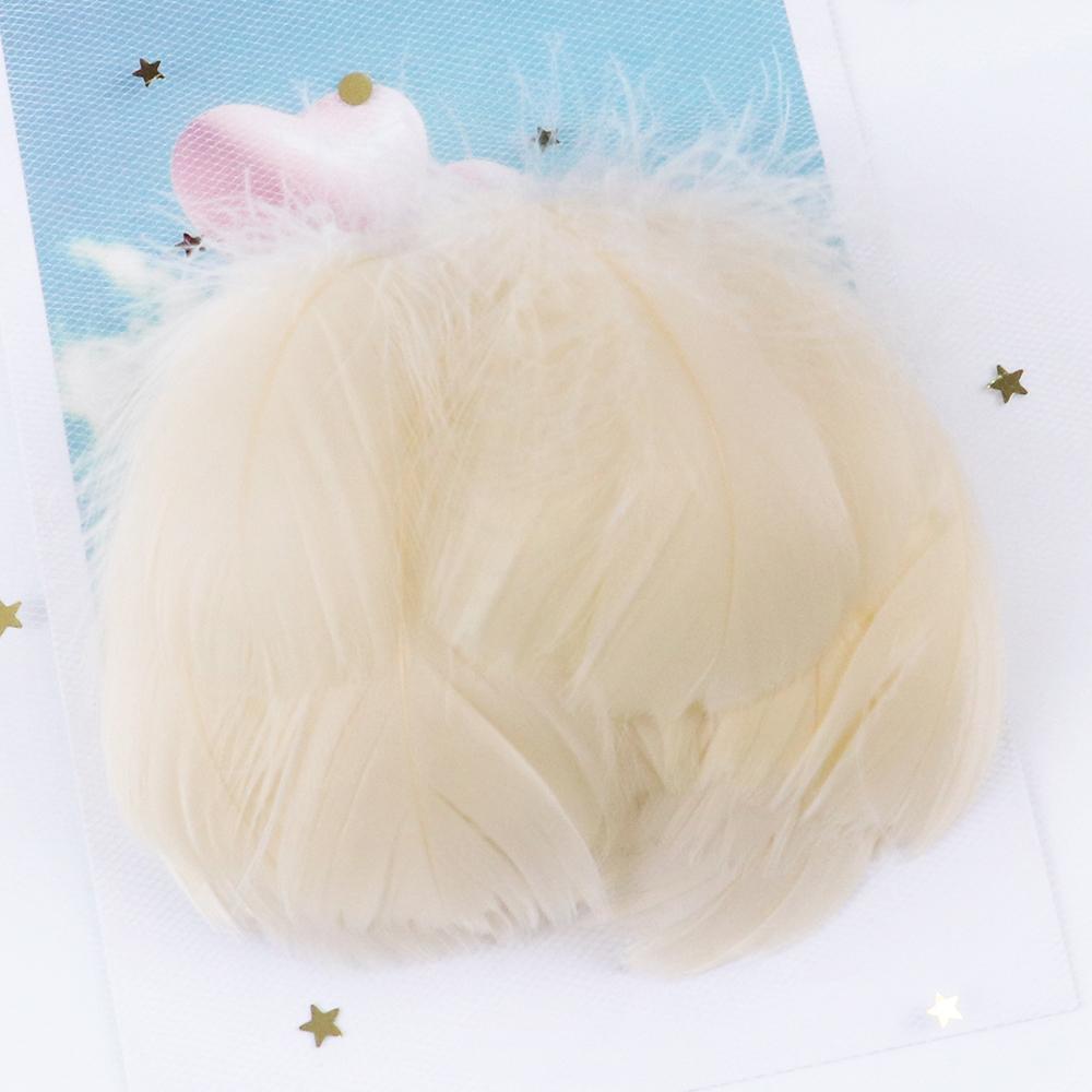 Natural Goose Feathers 4-8Cm Small Floating Leather Pink Swan Feather Plume For Craft Wedding Jewelry Decoration Plumes 100Pcs