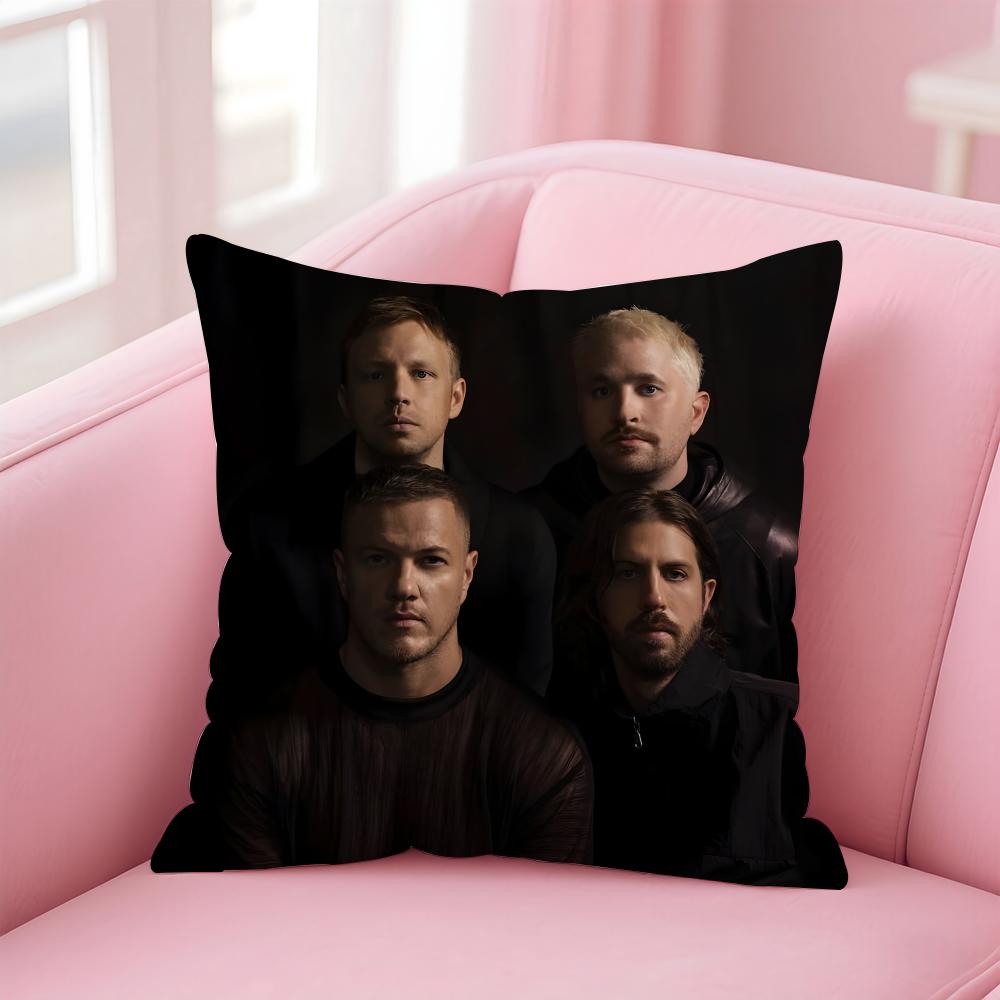 Passionate IImagine Dragonses band pattern Cushion Cover Pillow Case Soft Friendly Fabric Concealed Zipper