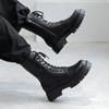 Mens Fashion Motorcycle Boots Party Nightclub Dress Black Genuine Leather Shoes High Top Cowboy Boot Handsome Long Botas Zapatos