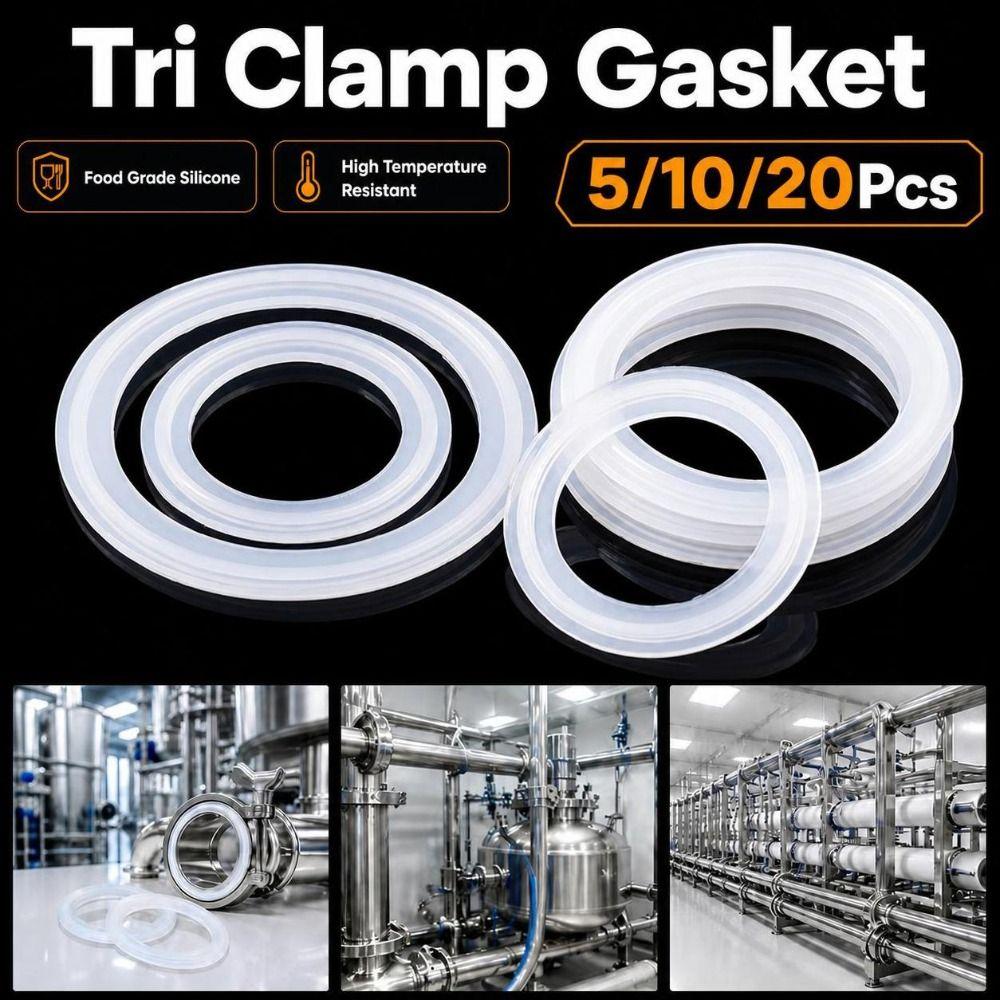 Transparent Silicone Gasket Silicone Sanitary Ferrule Seal Durable Clamp Ferrule Washer