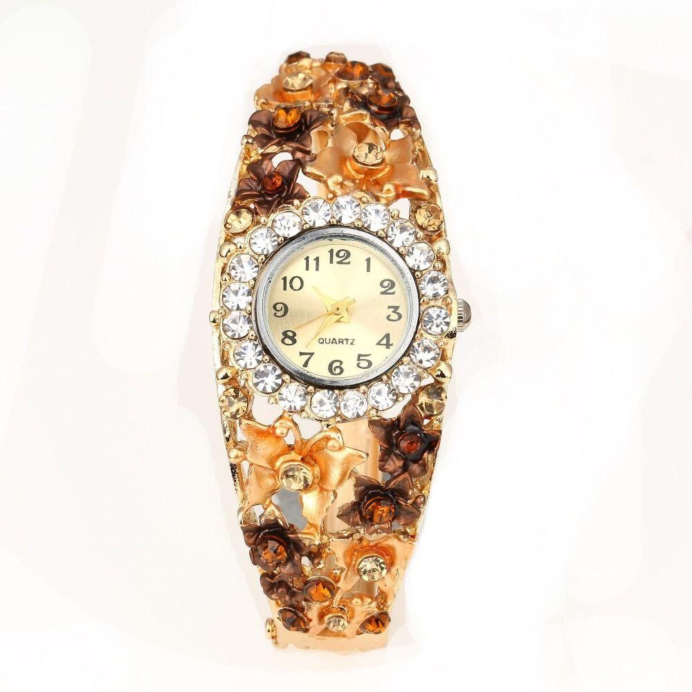 Quartz Movement Flower Butterfly Watch Round Dial Quartz Bracelet Wristwatch Casual Occasion