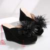Women Wedge Sandals Open Toe Summer Slippers 10.5cm Platform Heels Comfortable Thick Sole Shoes
