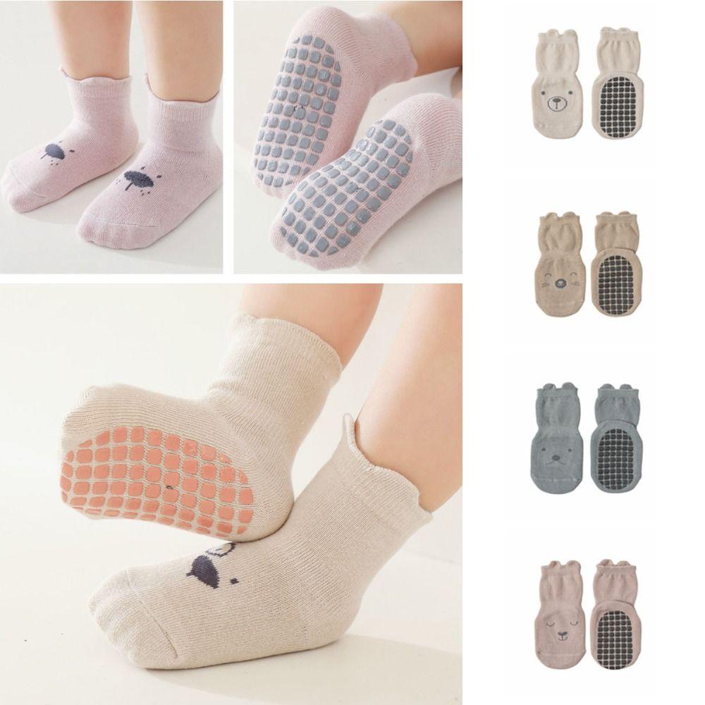 5Pairs Non-slip Toddle Step Socks Breathable Short Tube Socks Soft Baby Cotton Socks Newborn