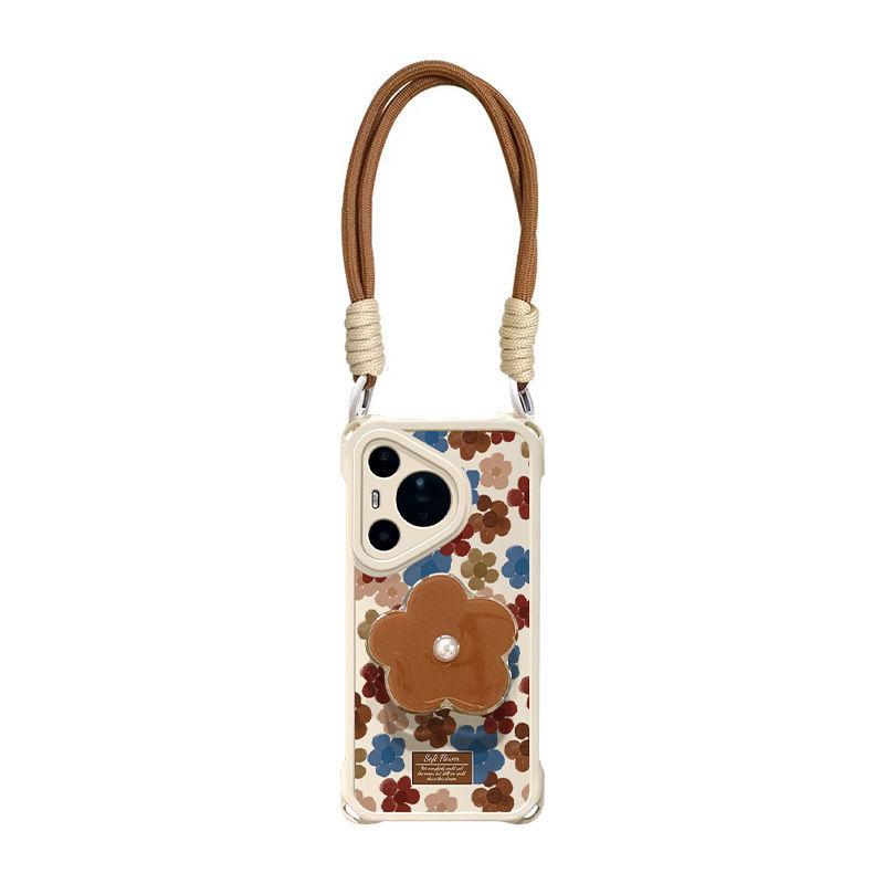Applicable to Huawei pura mobile phone case all-inclusive anti-drop HUAWEIpurapro couple retro oil painting flower