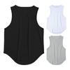Men Sport Vest O Neck Breathability Solid Sweat Color Sleeveless Good Absorption Quick Dry Pullover Gym Fitness Jogging