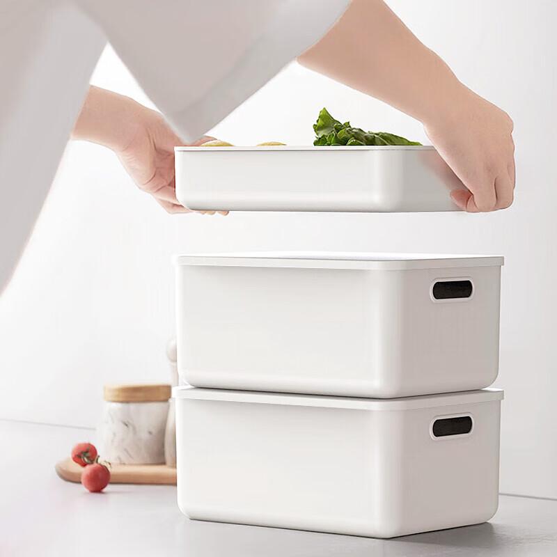 Weijian Japanese Style Storage Box Desktop Storage Box with Lid Multifunctional Kitchen Underwear Organizer Basket