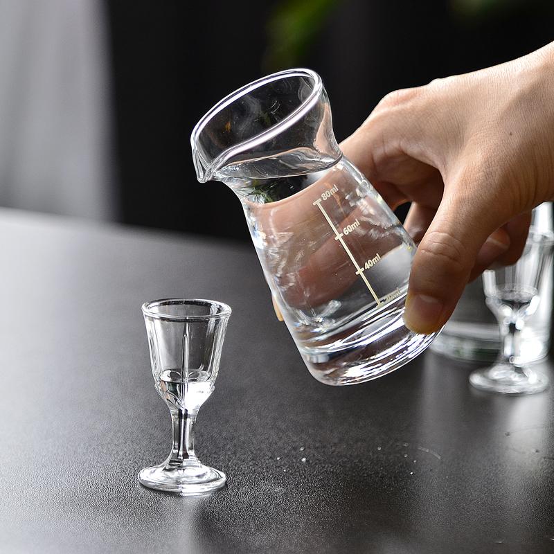 Стеклянные винные бокалы со шкалой, современный простой бытовой стеклянный разделитель вина, рюмки, барные наборы, бокалы для отеля Moutai, сгущенное вино