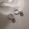 Маленькие круглые серьги-гвоздики с бусинами, женские простые серьги-гвоздики в подарок