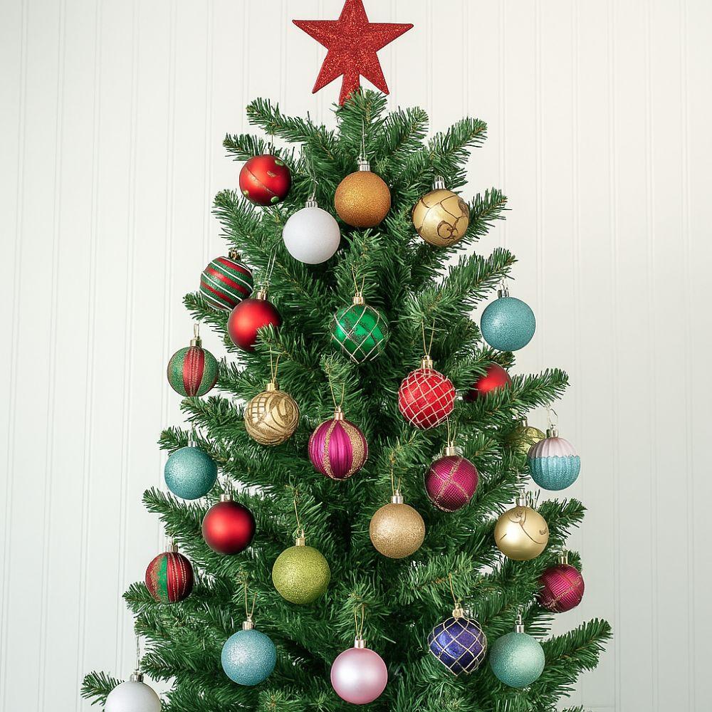 Гальванизированный Рождественский Подвесной Шар Небьющийся Украшение для Рождественской Елки Фотореквизит