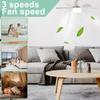 Ceiling Fan Light with Remote Socket Ceiling Fan Timing Light Bulb Fan 3 Gear Wind Speed 6 Blades for Living Room Bedroom