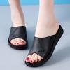 Soft Thick Woman Slippers Outside Sandals Low Heel Shoes for Women Small Size Chic and Elegant Summer Slides Sale Unique 39 Shoe