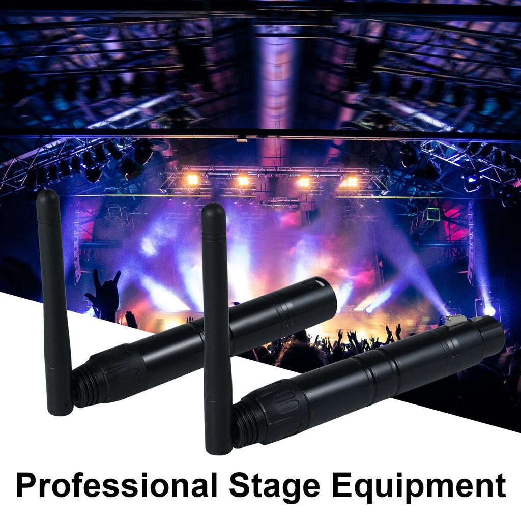 DMX 8PCS Black Metal DMX512 Wireless Dfi DJ 2.4G 7 Receivers & 1 Transmitter Lighting Control for