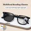 Ретро Очки с Большой Рамкой от Синего Света Пресбиопии Фотохромные Мультифокальные Очки для Чтения Меняющие Цвет Очки для Дальнего Зрения