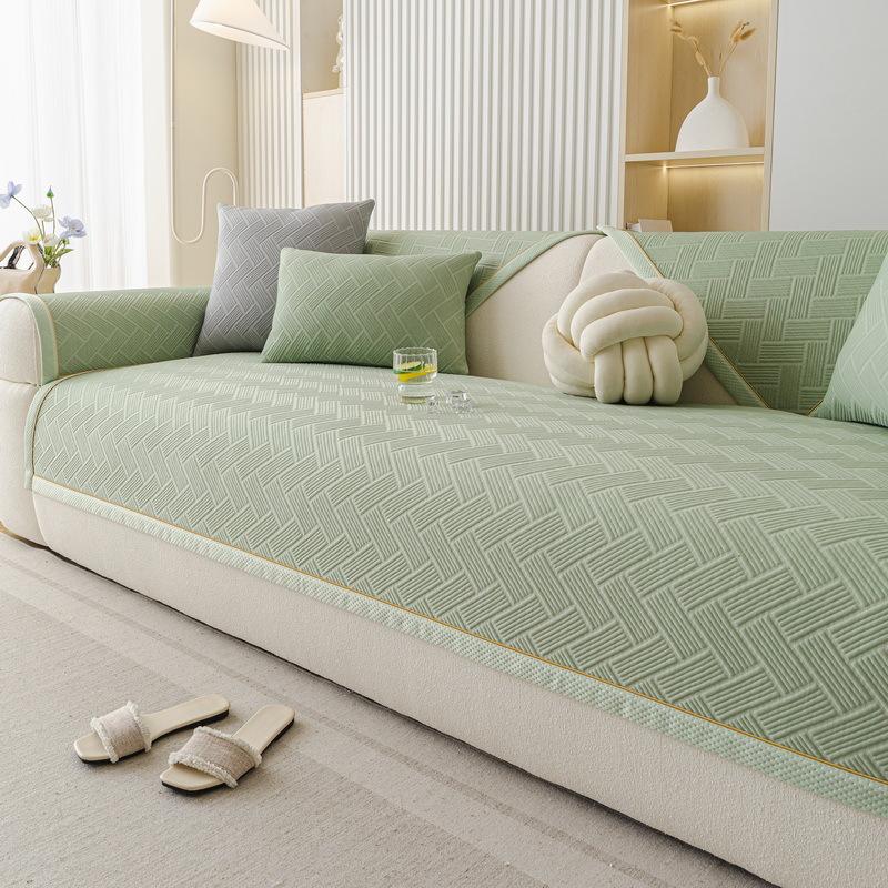 Cool Ice Silk Special-Shaped Sofa Cushion New Fixed Non-Slip Summer Mat Seat Cushion Irregular Sofa Cover