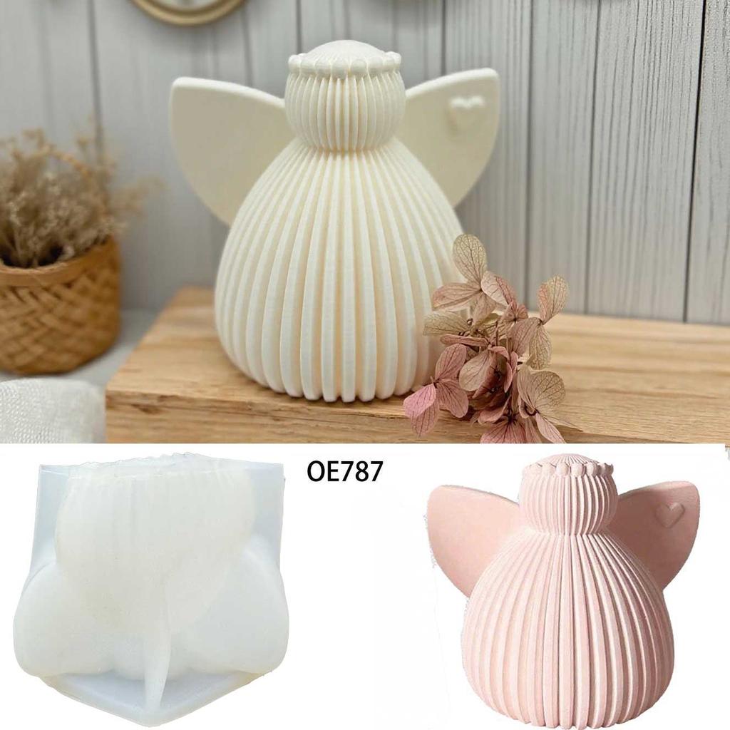 Chubby and Elegant Angel Mold, Suitable for Christmas, Halloween, Wedding, Compatible with Silicone, Plaster, Resin, Clay, DIY