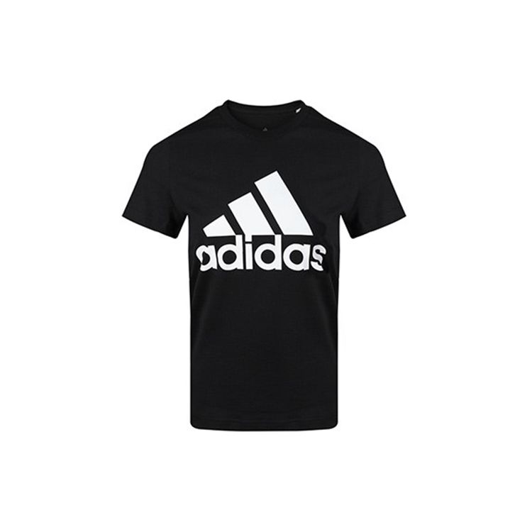 adidas Футболка с логотипом Badge Of Sport, повседневная, спортивная, с круглым вырезом и коротким рукавом, женские топы, черная FQ3237