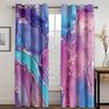 Modern Purpl Marble Abstract Art Crack 2 Pieces High Shading Curtain for Living Room Bedroom Thick Blackout Window Drape Decor