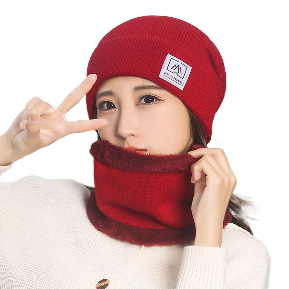 Флисовый шарф на шею, теплая вязаная шапка, зимняя Балаклава для мужчин и женщин