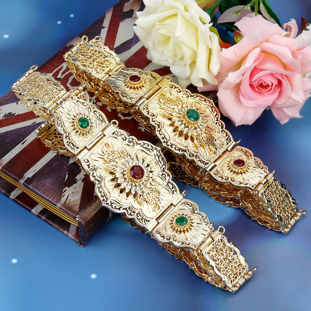 Gold Color Jewelry Women Dress Belt Ethnic Wedding Bijoux Robe Belt Waist Chain 2023