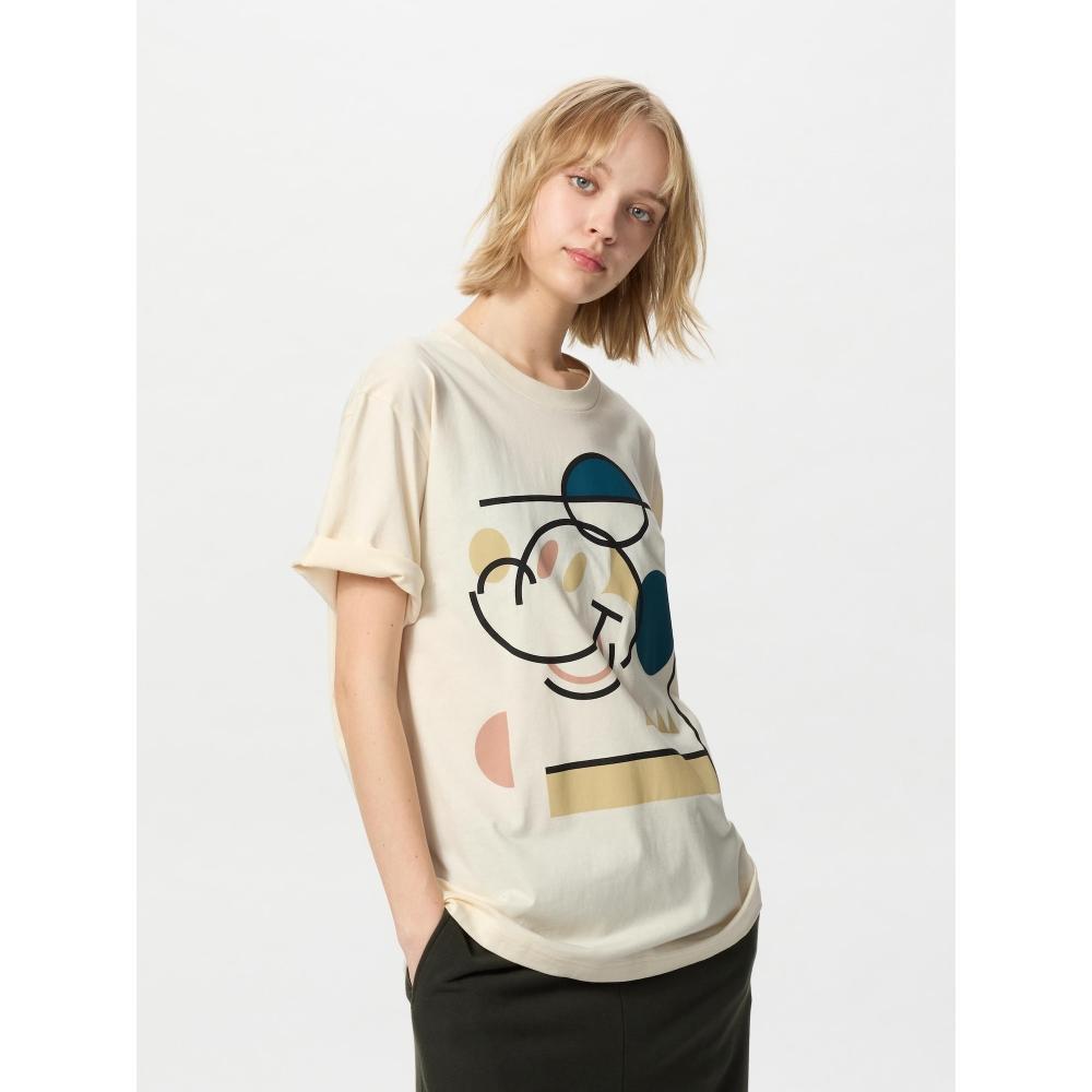 Uniqlo Футболка с коротким рукавом и принтом Микки Фейса UT