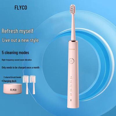 Звуковая электрическая зубная щетка Flyco FT7108, штекер CN (адаптер в комплекте)