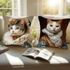 Cute Cat Printing Decorative Pillow Case Pattern Printed Pillowcase For Living Room Sofa Cushion Cover & Bedroom Decor