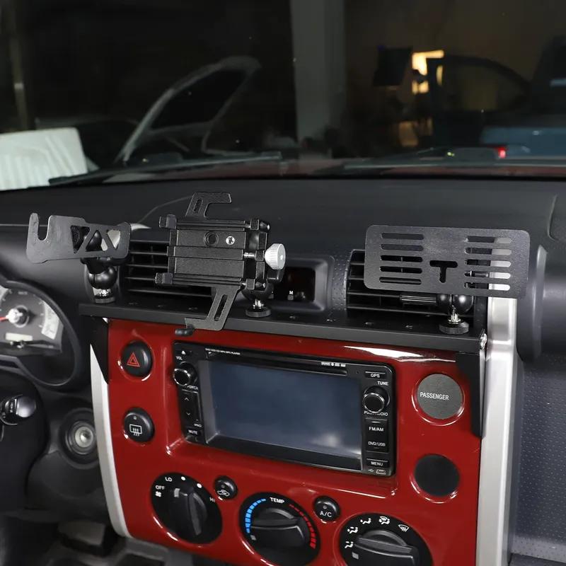 For Toyota FJ Cruiser 2007-21 Center Console Multi-function Bracket Phone Dialogue Cup Holder Holder Navigation Car Accessories