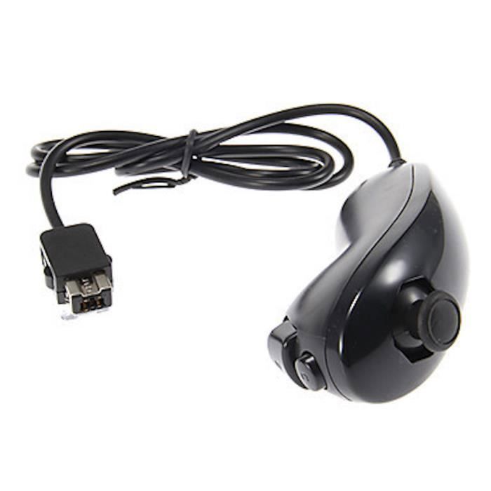 Manette de jeu - Wii - 2 en 1 - Motion Plus intégré - Sans fil - Noir