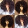 European and American Style Women's Fashion Afro Wig Front Lace Heat Resistant Fluffy Small Curly Synthetic Fiber Wig