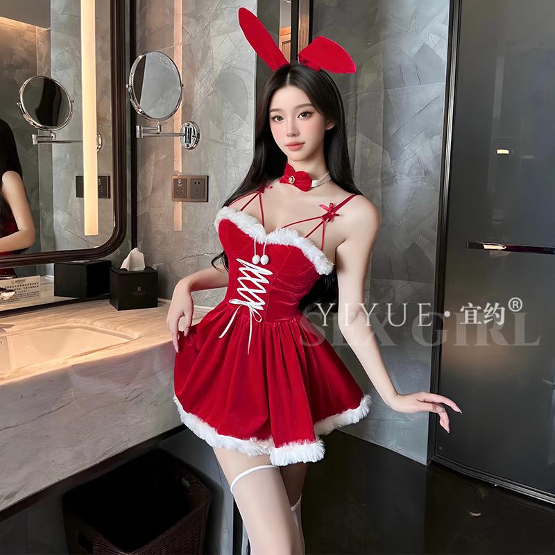 Christmas Clothing: Cute Bunny Girl, sexy and interesting lingerie, cosplay nightclub uniform costume Set 1401