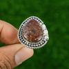 Pear Golden Pietersite Stone Bezel Statement Birthday Ring Jewelry 925 Silver