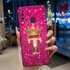 Красивый чехол-корона с буквами от А до Я для Infinix S4 Smart3 Plus X626 X267, черный, из мягкого силикона, противоударный
