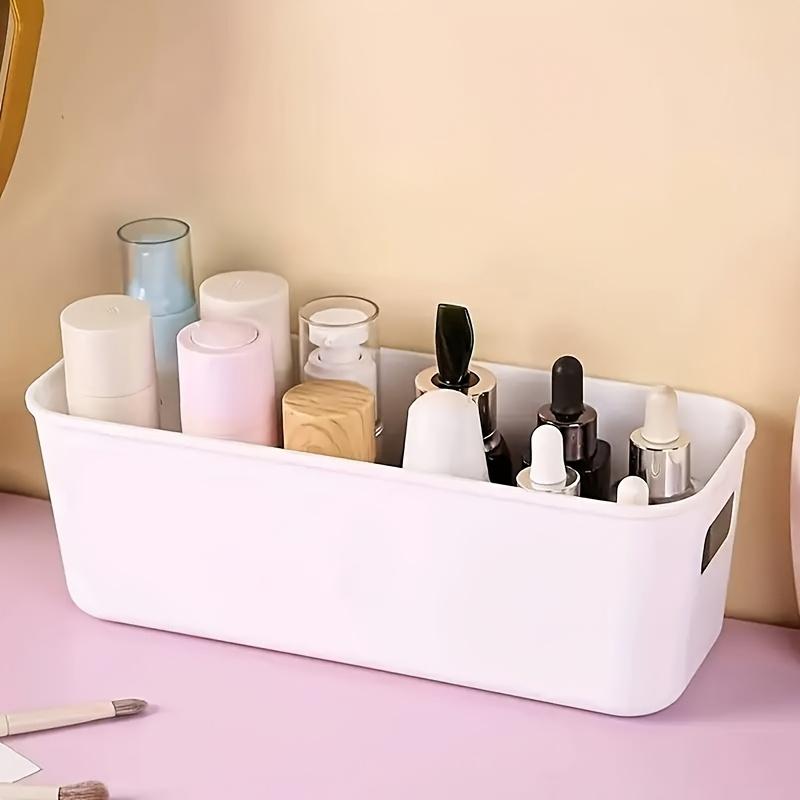 10 шт. Белые пластиковые контейнеры для хранения с разделителями, многоцелевые открытые верхние ящики-органайзеры для телефонных чехлов, предметов первой необходимости на тумбочке