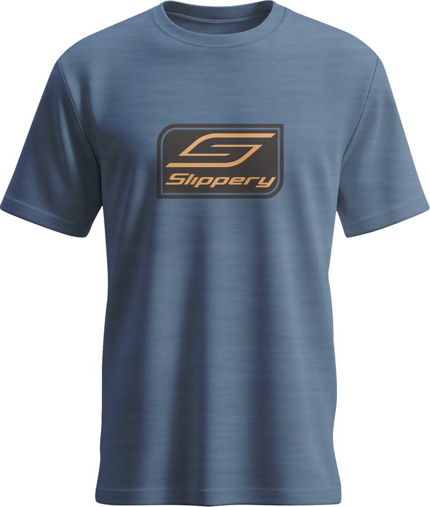 Slippery Men's Crest T-Shirt - Blue - XL