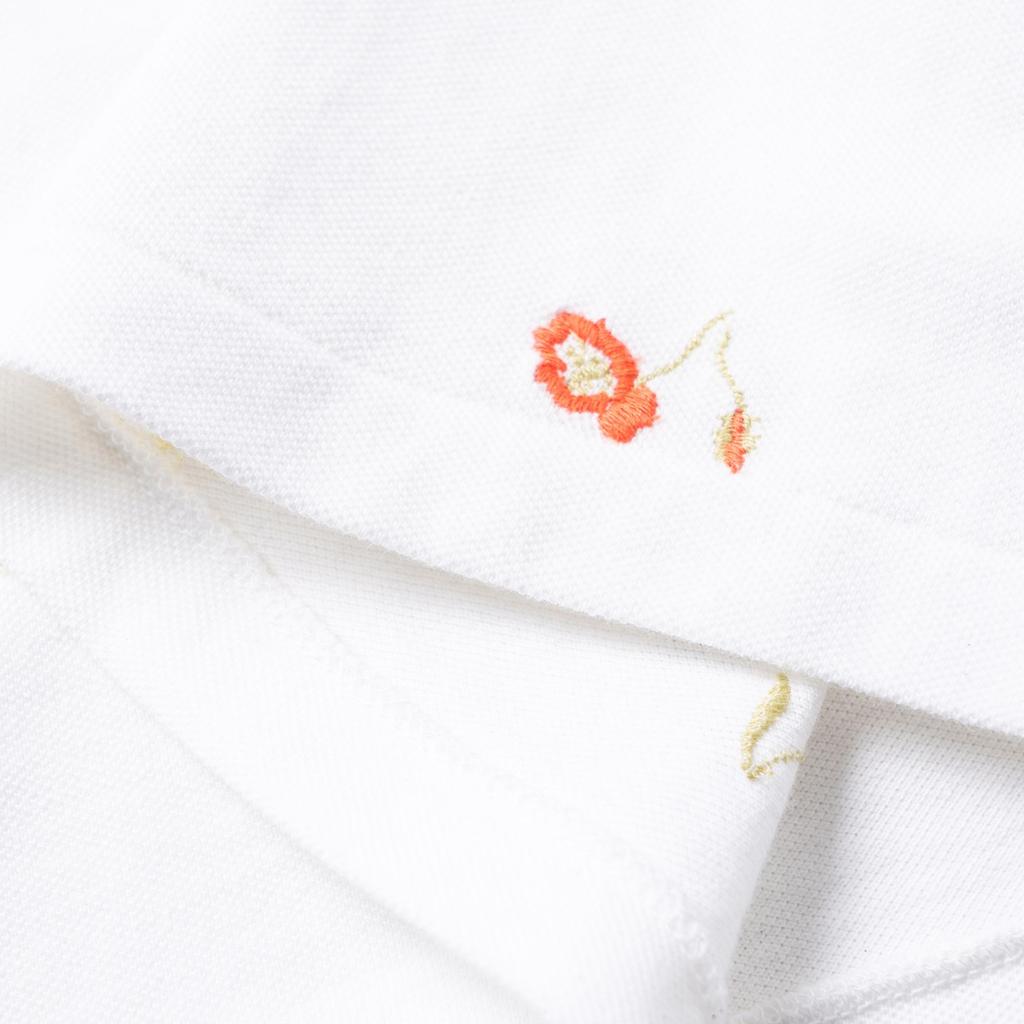 Polo Ralph Lauren SS22 Цветочный узор Сетчатое платье-поло Женские платья Белые WMPODRSNFA20309-100