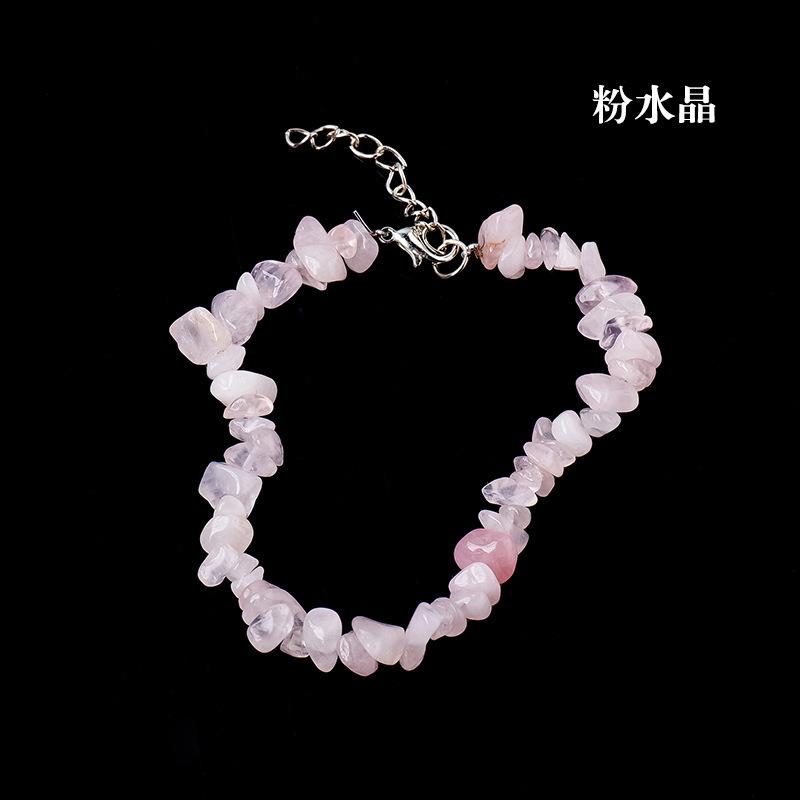 Браслет из натурального хрустального гравия, браслет из нерегулярного агата, модные ювелирные изделия из хрустальных камней