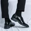 Patent Leather Shoes for Men Business Dress Oxfords Lace Up Male Wedding Party Office Work Shoes Elegant Designer Shoes for Men