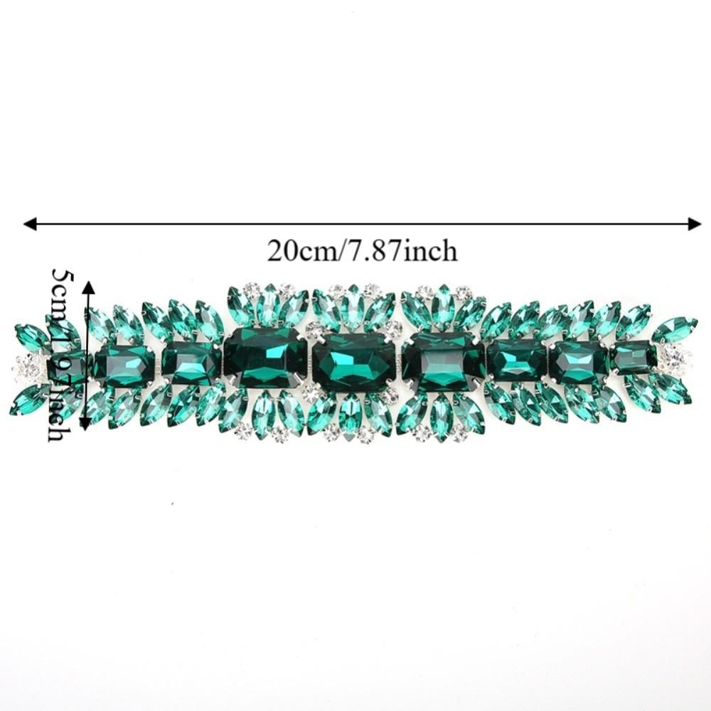 2pcs Close Chain Rhinestone Chain Trim Sparkly Applique Sparkly Rhinestone Applique Clothing DIY