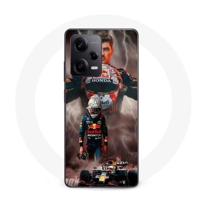 Чехол Maniacase для Xiaomi Redmi Note 12 Pro 5G верстаппен молния Формула 1 Шлем F1